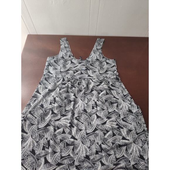 Pacific Beach Cover Up Dress Women's Large Sleeveless Pockets Black Polka Dot - Picture 5 of 6